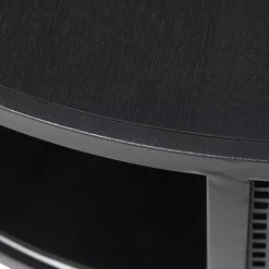 Black & Gold Metal Mesh Round Coffee Table