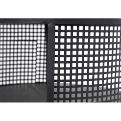 Black & Gold Metal Mesh Round Accent Table