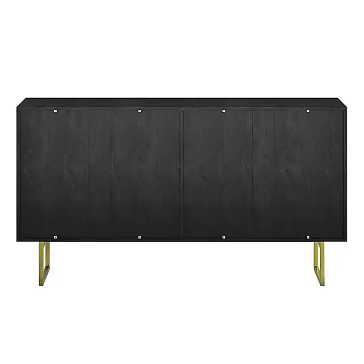 Black & Ivory Sunburst 4-Door Sideboard