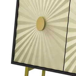 Black & Ivory Sunburst 4-Door Sideboard