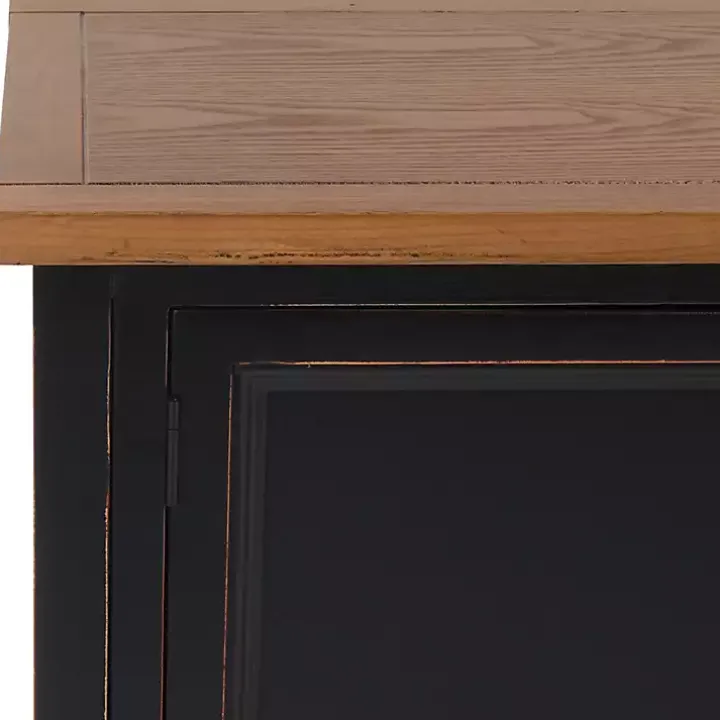 Black & Oak 4-Drawer Charlotte Sideboard