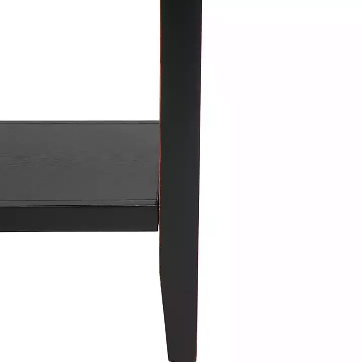 Black & Oak 4-Drawer Charlotte Sideboard