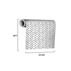 Black & White Chevron Peel & Stick Wallpaper