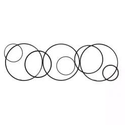 Black Abstract Circle Chain Wall Plaque