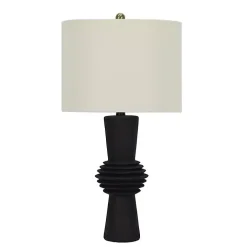 Black Abstract Column Table Lamp