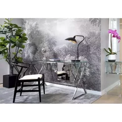 Black and Gold Curved Neck Giselle Task Lamp