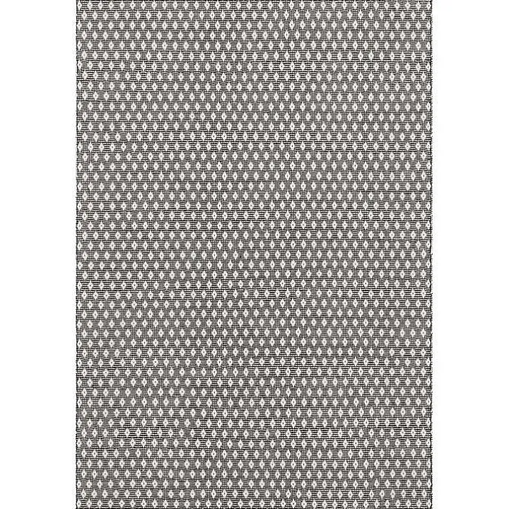 Black and Ivory Dainty Diamond Area Rug, 4x6