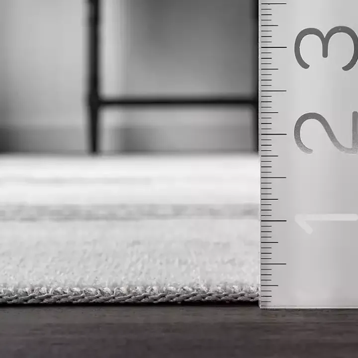 Black and Ivory Diamond Washable Runner