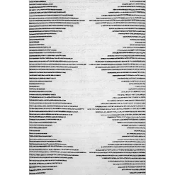 Black and Ivory Diamond Washable Area Rug, 3x5