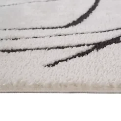 Black and Ivory Monotone Geo Area Rug, 8x10