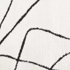 Black and Ivory Monotone Geo Area Rug, 8x10