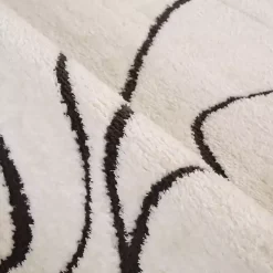 Black and Ivory Monotone Geo Area Rug, 8x10