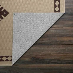 Black and Tan Kilim Washable Area Rug, 5x7