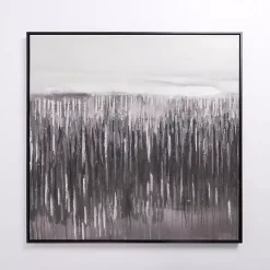 Black and White Abstract Framed Canvas Art Print