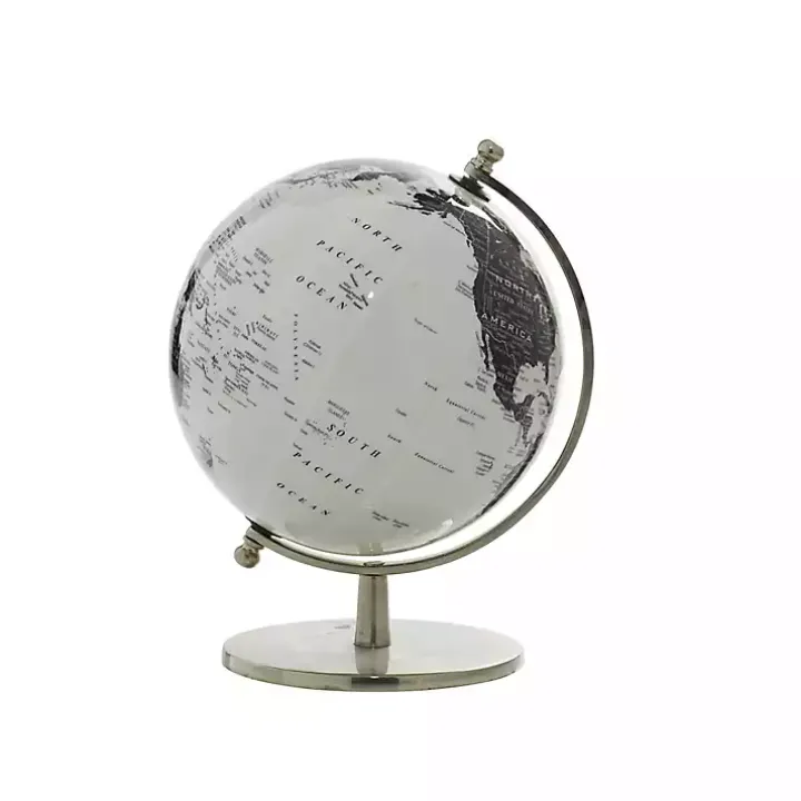 Black and White Aluminum Globe