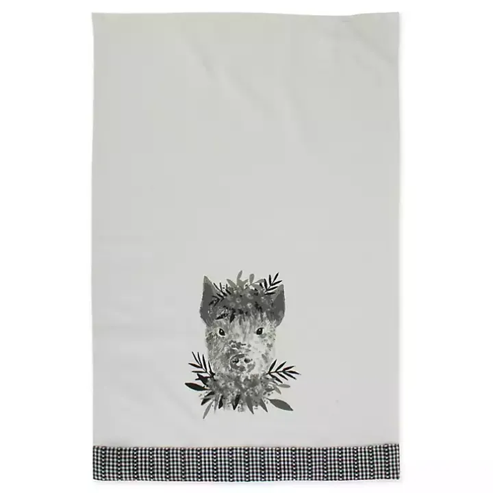 Black and White Animal Kitchen Towels, Set of 3