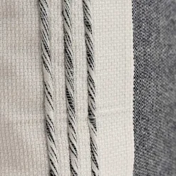 Black and White Block Loop Throw Pillow