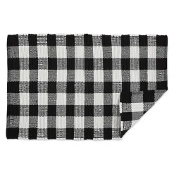 Black and White Buffalo Check Accent Rug