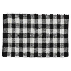 Black and White Buffalo Check Accent Rug
