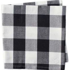 Black and White Buffalo Check Napkins, Set of 6