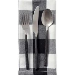 Black and White Buffalo Check Napkins, Set of 6