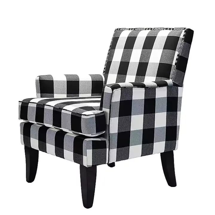 Black and White Buffalo Check Armchair