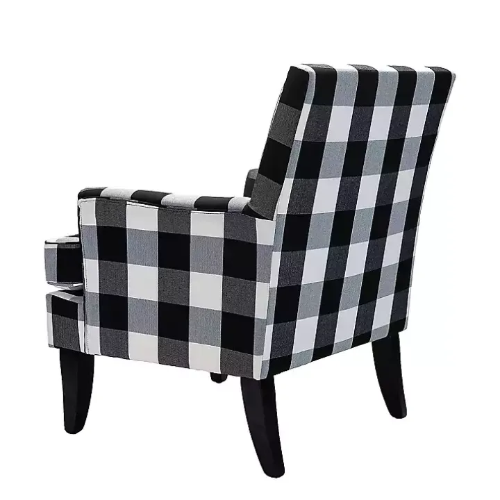 Black and White Buffalo Check Armchair