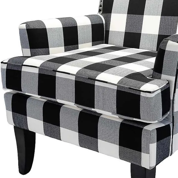 Black and White Buffalo Check Armchair