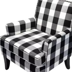 Black and White Buffalo Check Armchair