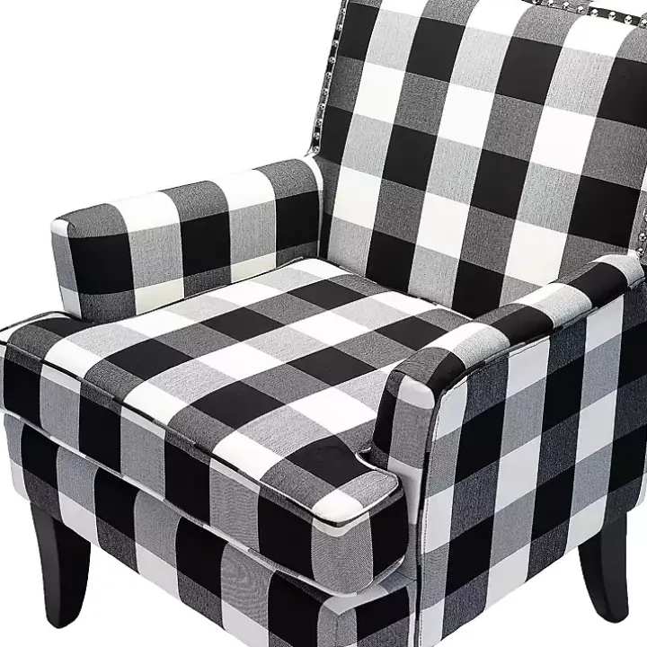 Black and White Buffalo Check Armchair