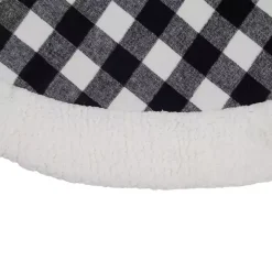Black and White Buffalo Check Sherpa Tree Skirt