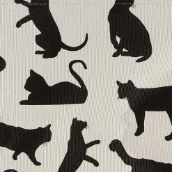 Black and White Cat Rectangular Pet Bin