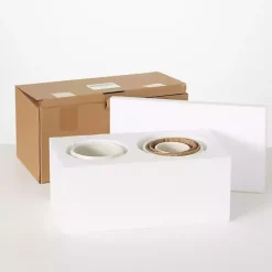 Black and White Ceramic Planters, Set of 3