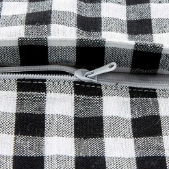 Black and White Check Pillow Covers, Set of 4