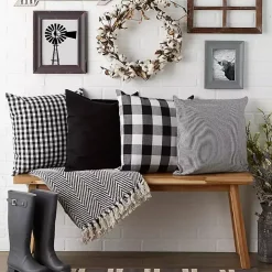 Black and White Check Pillow Covers, Set of 4