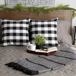 Black and White Checkered Pillow Covers, Set of 2