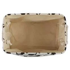 Black and White Dog Rectangular Pet Bin