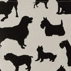 Black and White Dog Rectangular Pet Bin