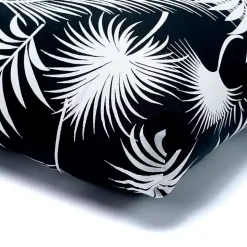 Black and White Floral Outdoor Chair Cushion