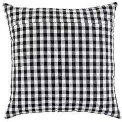 Black and White Gingham Pillow Covers, Set of 4