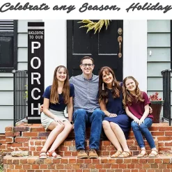 Black and White Hello There Porch Board