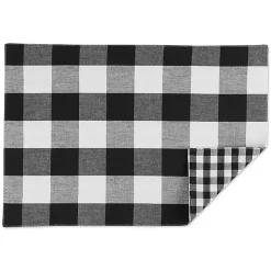 Black and White Reversible Placemats, Set of 4