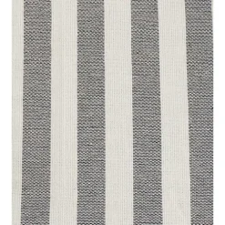 Black and White Rustic Stripe Tassel Table Runner