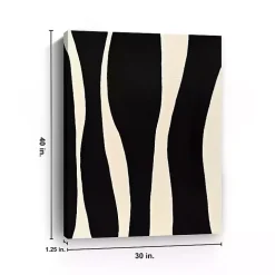 Black and White Striped Canvas Art Print