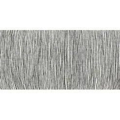 Black and White Striped Lumbar Pillow with Tassels