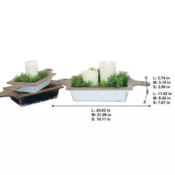 Black and White Wooden Base Bowls, Set of 3