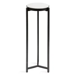 Black Angular Marble Accent Table