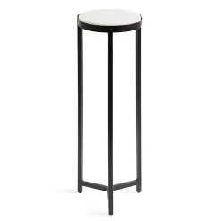 Black Angular Marble Accent Table