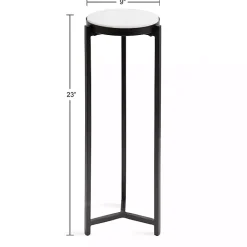 Black Angular Marble Accent Table