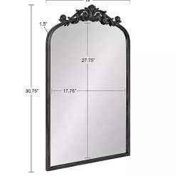 Black Arendahl Arched Mirror, 19x31 in.